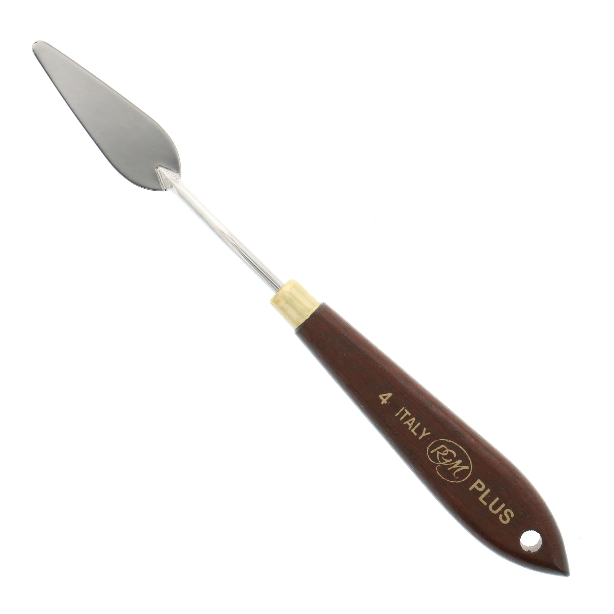 RGM Italian Plus Painting Knife Set of 4 - Professional Palette Knives for Oil & Acrylic Painting, Cake Decorating & Art Projects - Stainless Steel Blades with Wooden Handles