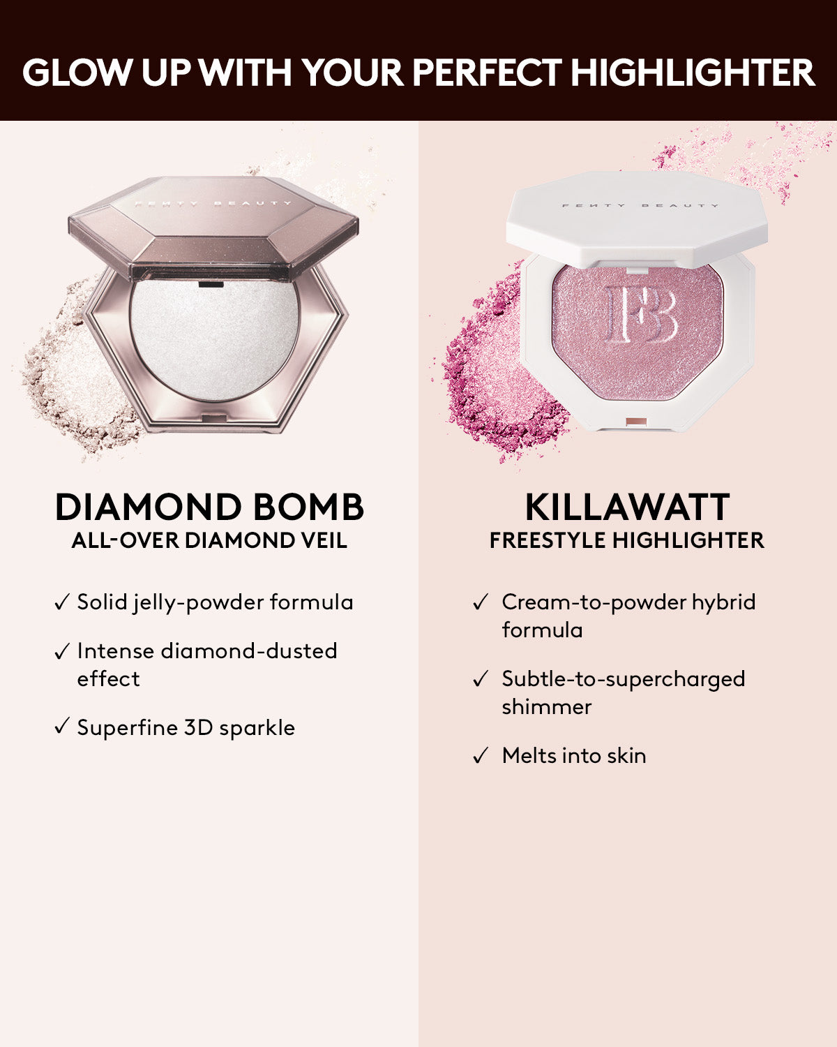 Killawatt Freestyle Highlighter Duo - Afternoon Snack & Mo' Hunny | Vegan & Cruelty-Free Makeup | Glowing Cheekbones for Day & Night Looks | Perfect for Work, Parties & Special Occasions