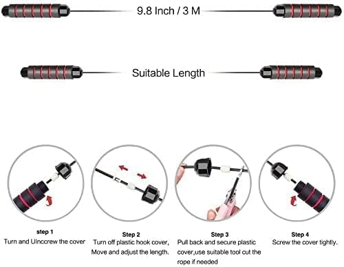 Best Speed Jump Rope for Kids, Men & Women - Adjustable Skipping Rope for Exercise, Fitness & Weight Loss - Perfect for Home Workouts, Gym Training & Outdoor Sports