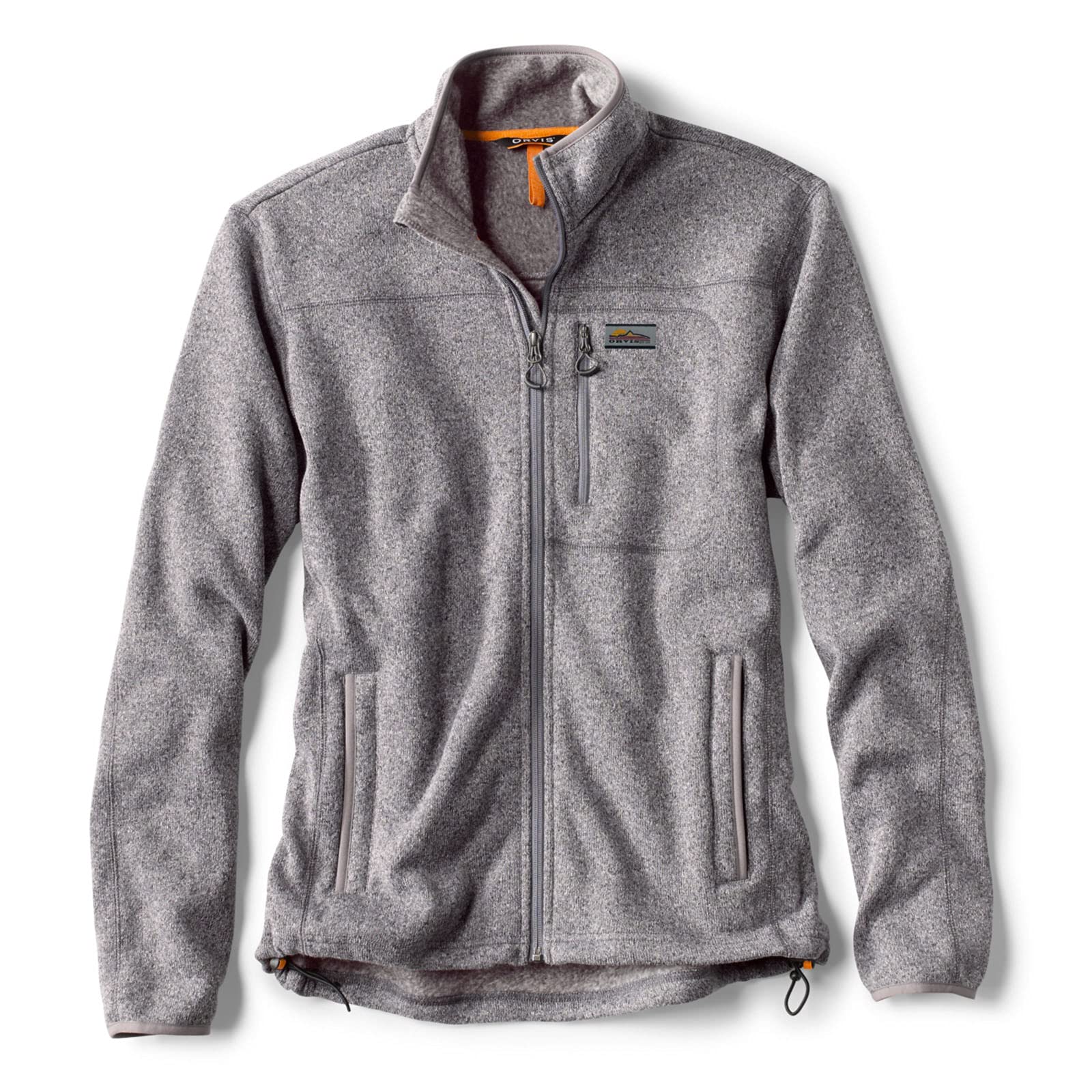 Orvis Men's Recycled Sweater Fleece Jacket - Eco-Friendly Warm Pullover for Outdoor Hiking & Casual Wear