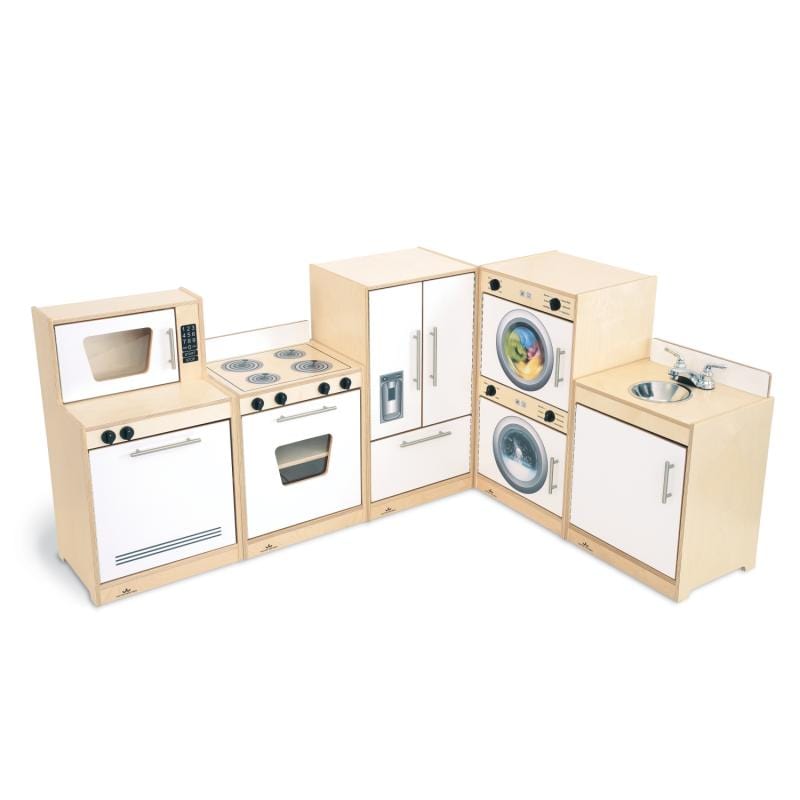 Whitney Brothers Modern Kitchen Set for Kids - Wooden Play Kitchen with Realistic Features - Perfect for Pretend Play, Role-Playing & Early Learning at Home or Preschool