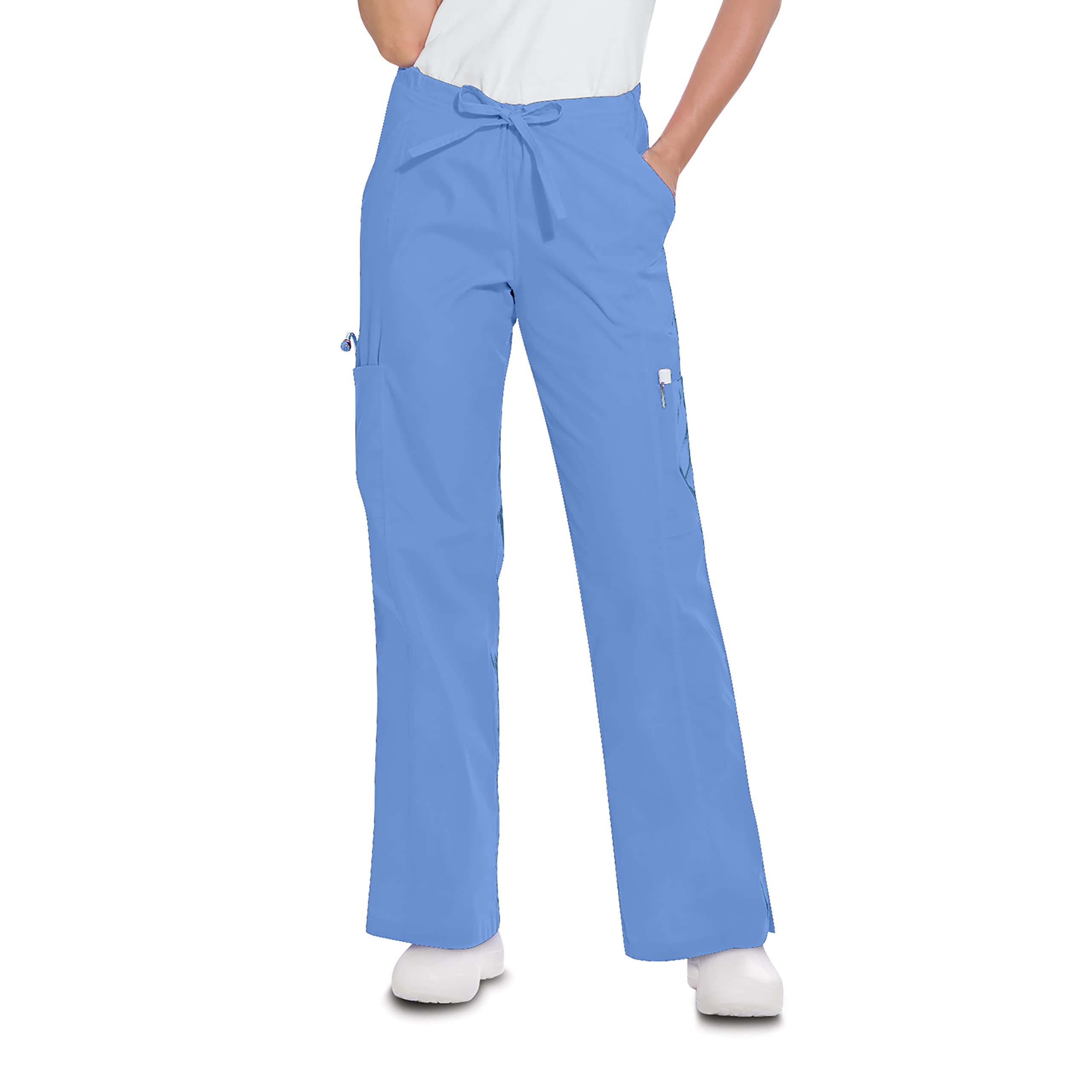 Landau Essentials 8385 Ceil Blue XS - Premium Medical Scrubs for Healthcare Professionals | Comfortable & Durable Workwear for Nurses, Doctors & Dentists