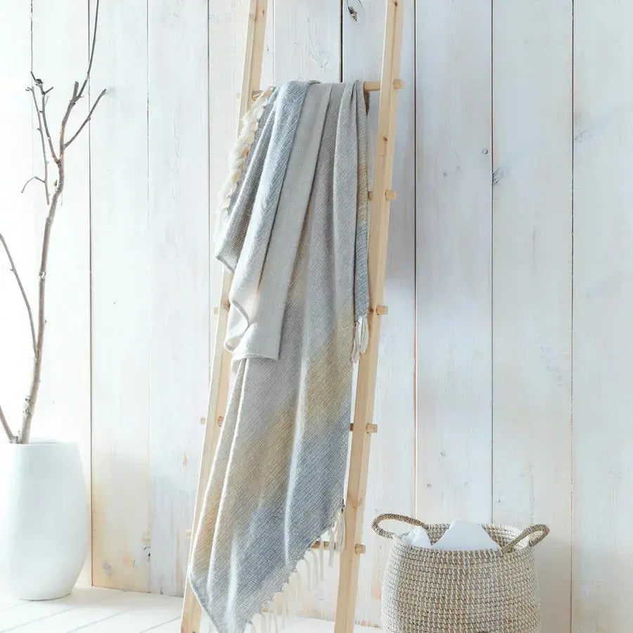 Drift Home Bretton Throw Blanket - Soft & Cozy Ochre Knit Throw for Sofa, Bed, or Couch - Perfect for Winter Warmth & Home Decor