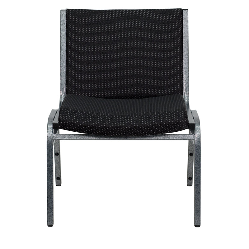 FLASH HERCULES Series Heavy Duty Stacking Chair - 1000 lb Weight Capacity, Black Fabric, Big & Tall Design - Perfect for Offices, Events, and Commercial Use