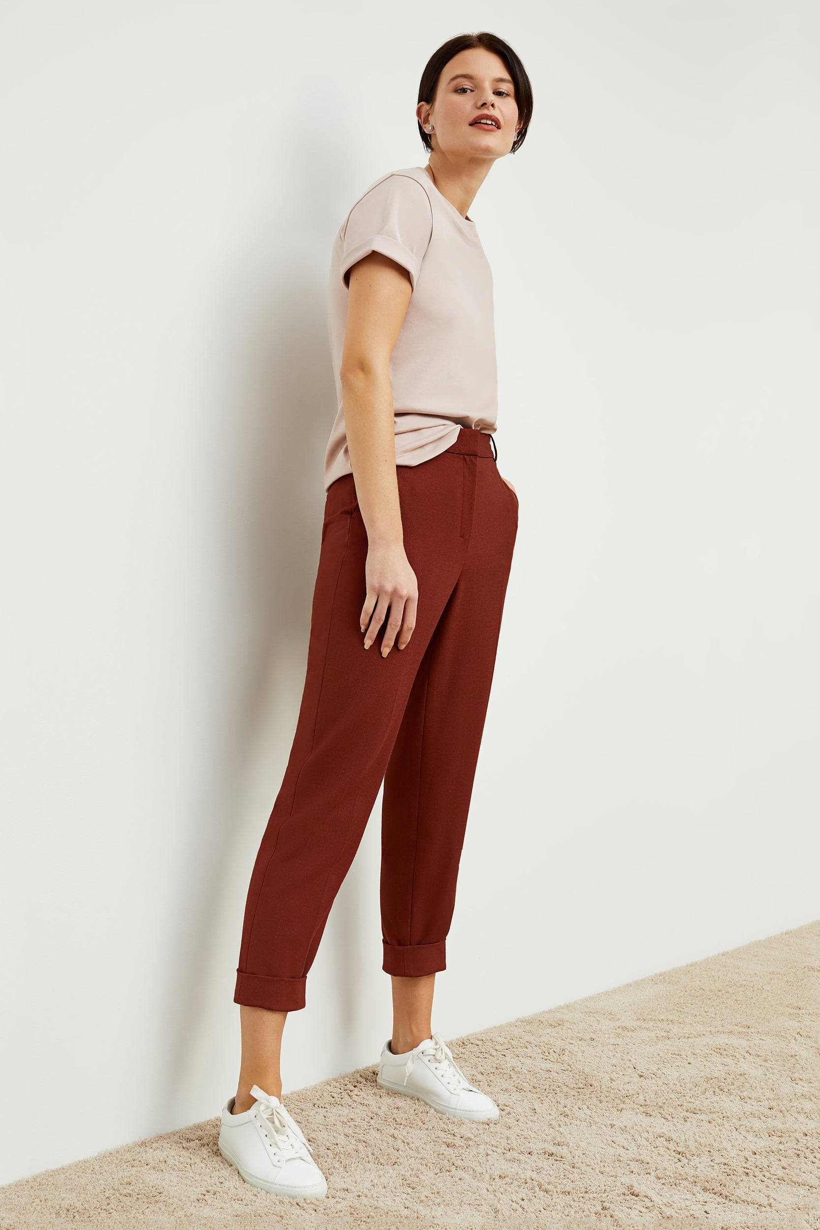 Premium Mejia Sharkskin Pants in Rust Color - Durable & Stylish Men's Casual Trousers for Outdoor Adventures and Everyday Wear