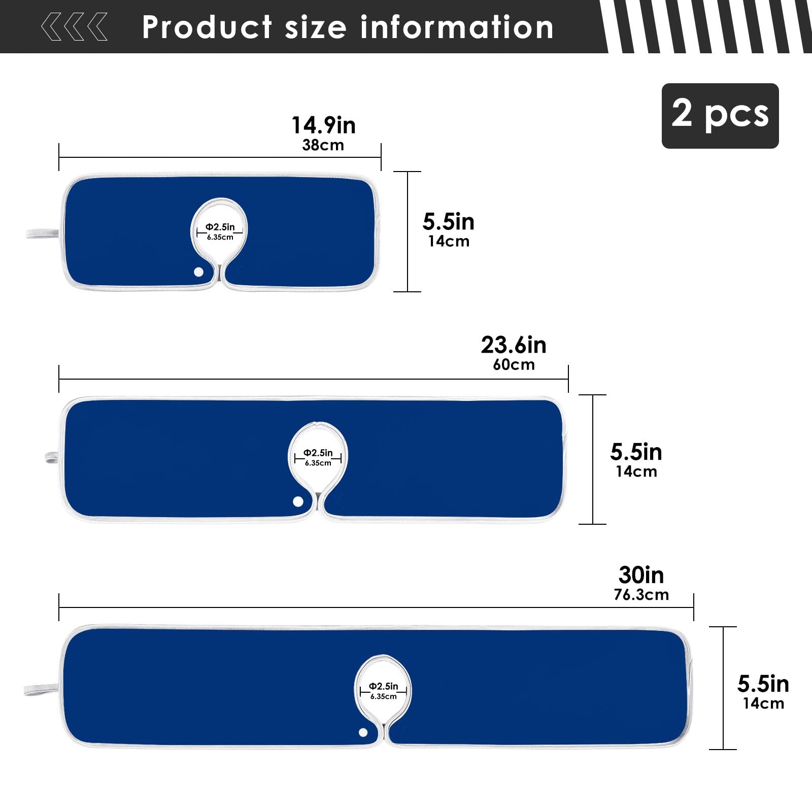 Royal Blue Kitchen Faucet Mat - Absorbent Splash Guard & Drip Catcher - Fast Drying Sink Protector Pad (2-Pack) - Perfect for Countertops, Sinks & Dishwashing Areas