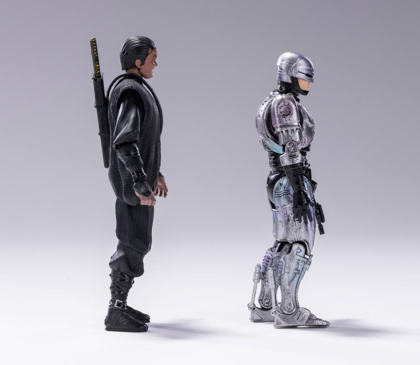 1/18 HIYA 4-Inch Action Figure - Exquisite Mini Series RoboCop vs. Otomo - Collectible Toy for Display, Gift for Movie Fans, Perfect for Shelf Decoration & Action Scenes