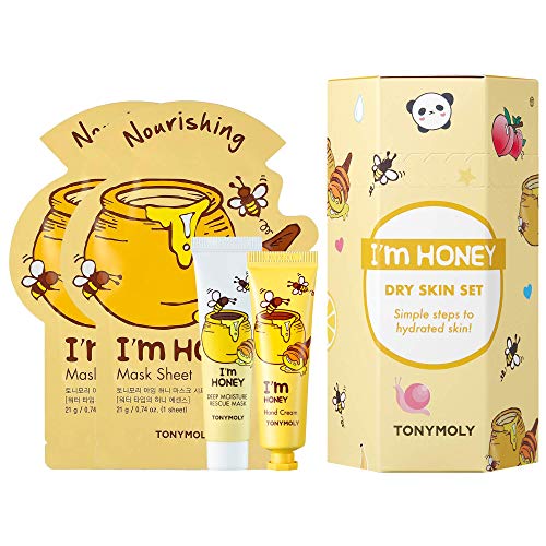 TONYMOLY Korean Sheet Mask & Hand Cream Gift Set - Hydrating Facial & Moisturizing Hand Care for Spa Day, Self-Care Routine & Gifts