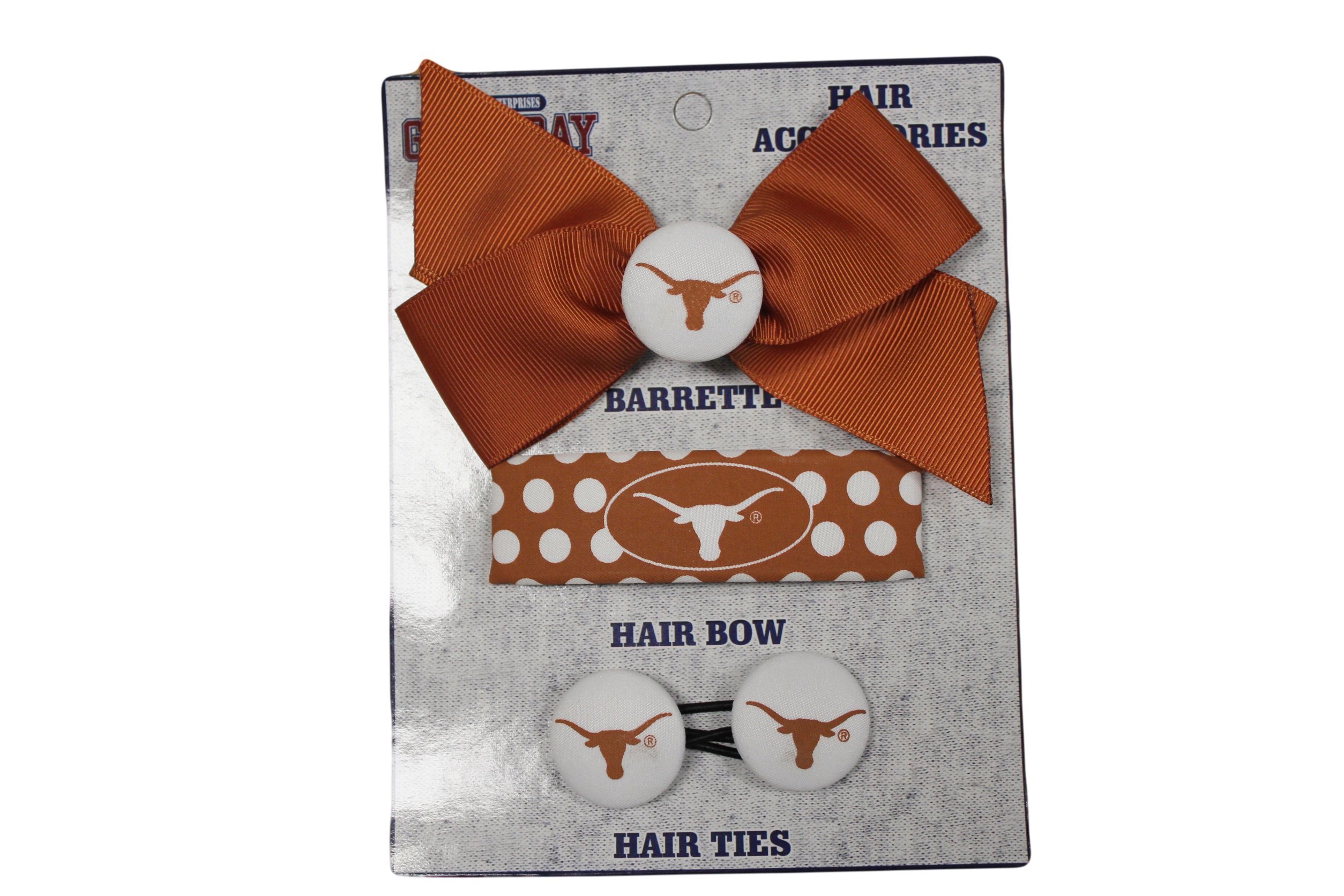 Texas Longhorns Hair Accessories 3-Piece Set for Game Day Outfits