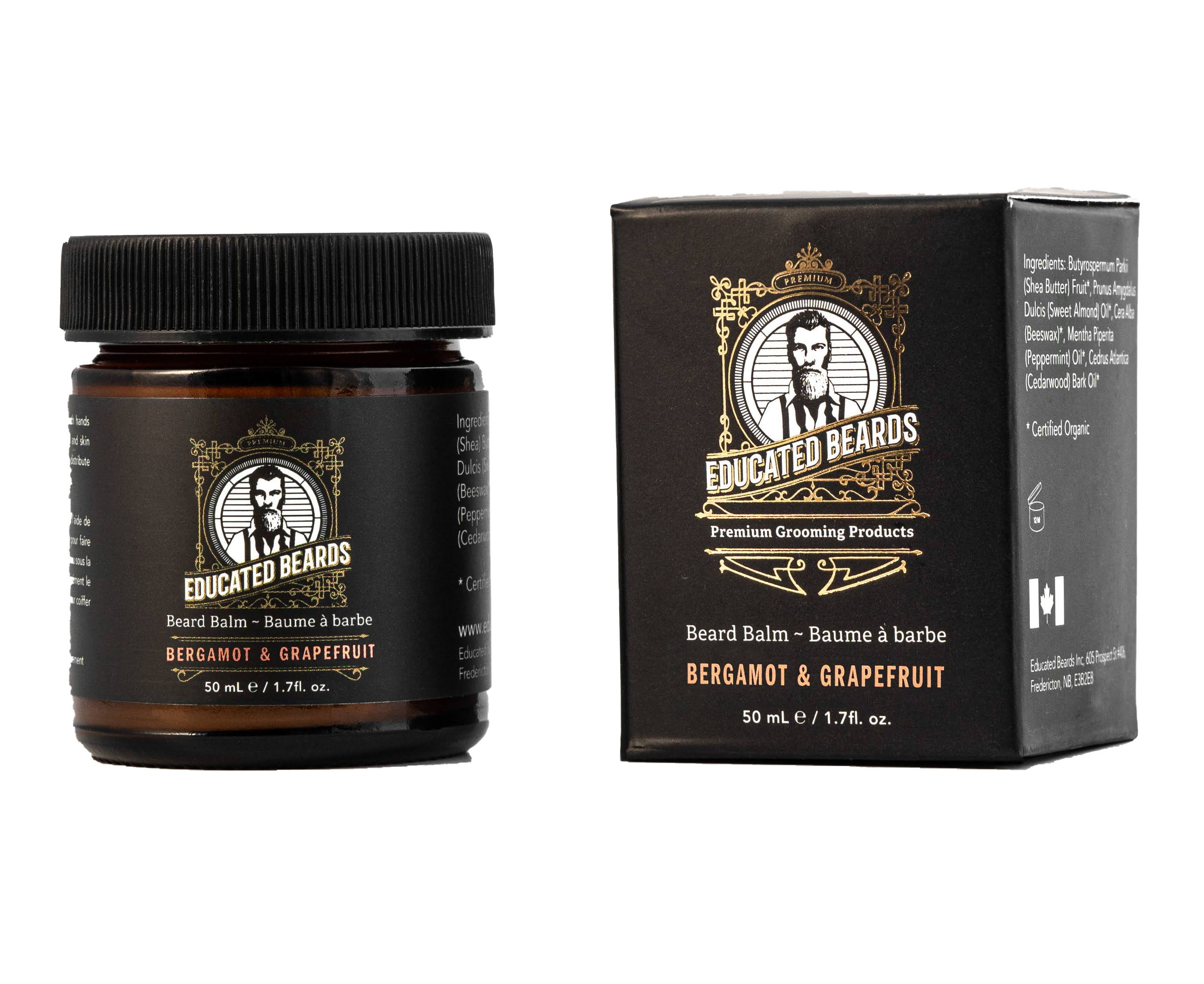 Premium Beard Balm for Men - Natural Conditioning & Styling | Educated Beards | Softens, Tames & Nourishes Facial Hair | Perfect for Daily Grooming & Beard Care Routine