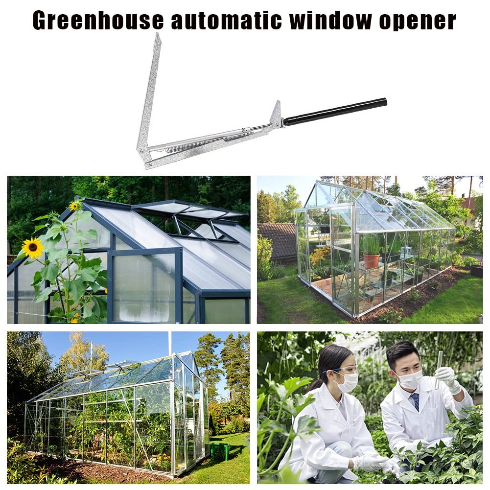 Automatic Greenhouse Vent Opener - 2Pcs Solar Heat Sensitive Temperature Controlled Window Opener with Single Spring, Lifts 7kg for Garden, Greenhouse & Plant Care (Ideal for Ventilation & Temperature Regulation)