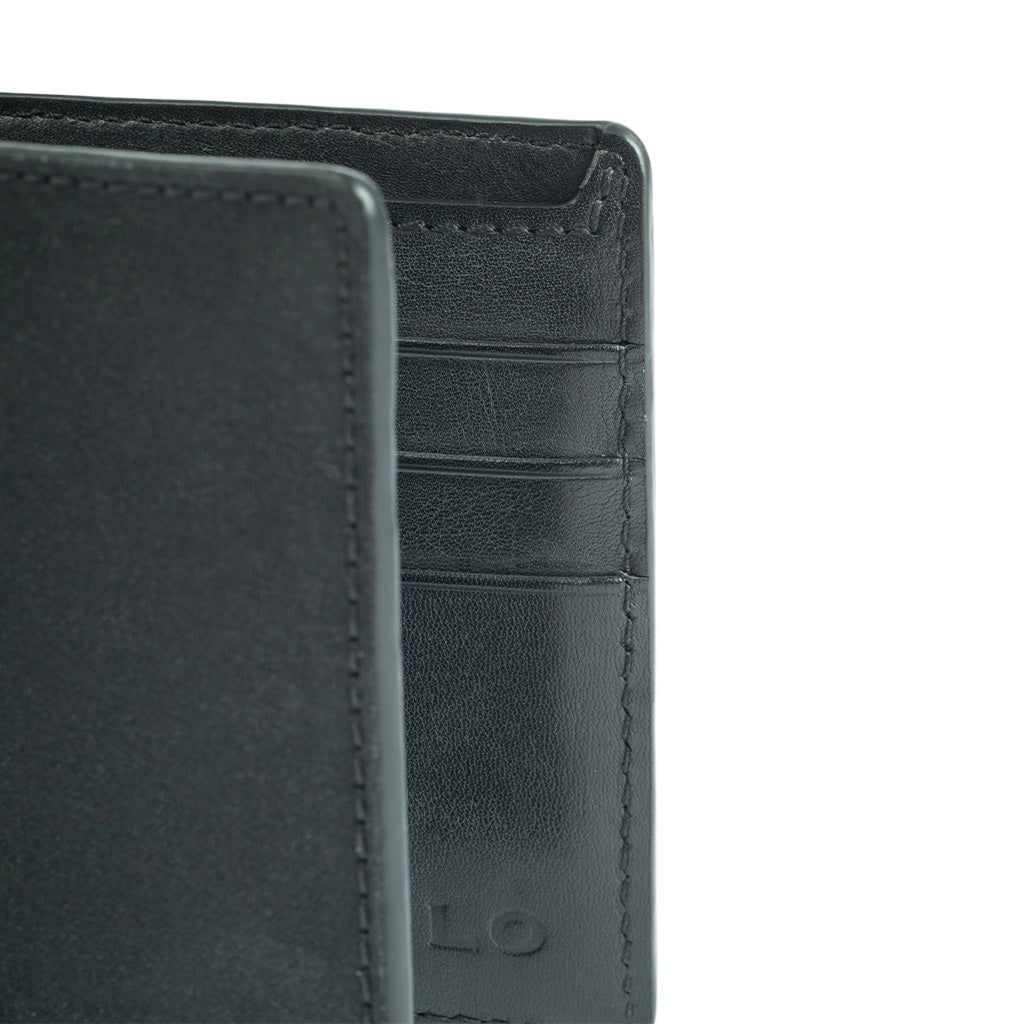 Premium Camden Bi-Fold Waxed Leather Wallet for Men - Slim RFID Blocking Minimalist Design - Perfect for Everyday Carry & Travel