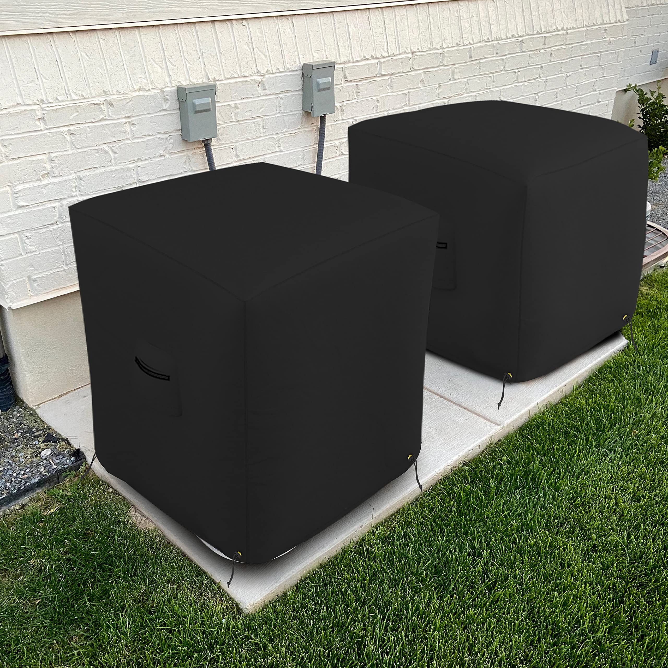 **Heavy-Duty 18 Oz Waterproof Air Conditioner Cover - UV & Weather Resistant AC Cover for Indoor/Outdoor Use - Fits 38