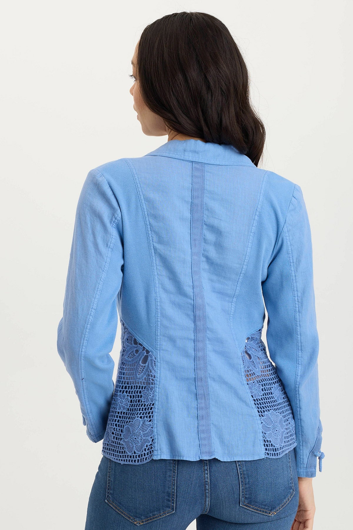 Lightweight Embroidered Linen Crochet Jacket for Women - Boho Chic Summer Cover-Up, Beach Wedding, Outdoor Brunch & Casual Wear