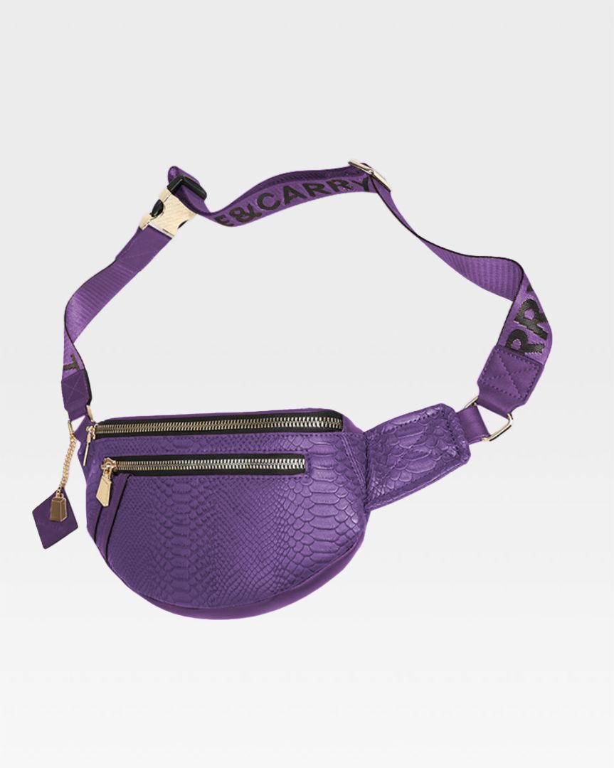 **Apollo 1 Purple Fanny Pack - Water-Resistant Waist Bag for Travel, Hiking & Running - Hands-Free Convenience for Outdoor Adventures**