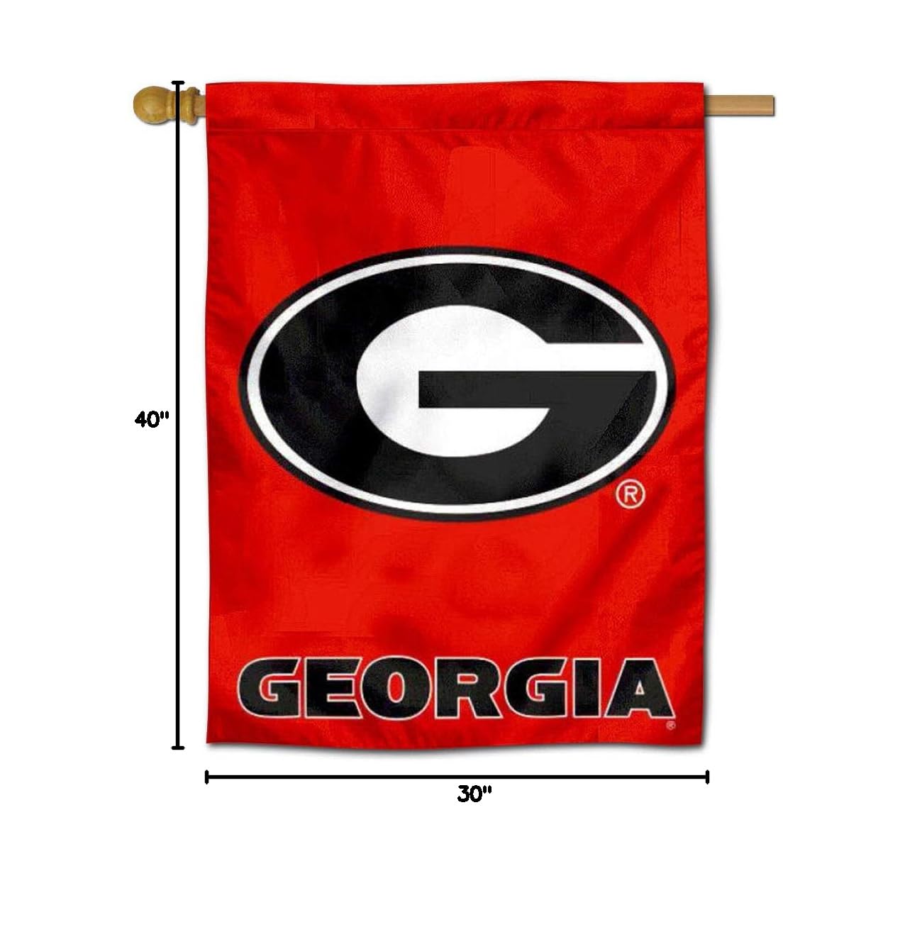 Georgia Bulldogs House Flag Banner - College Football Team Spirit Outdoor Decor for Game Day, Tailgating & Home Decor
