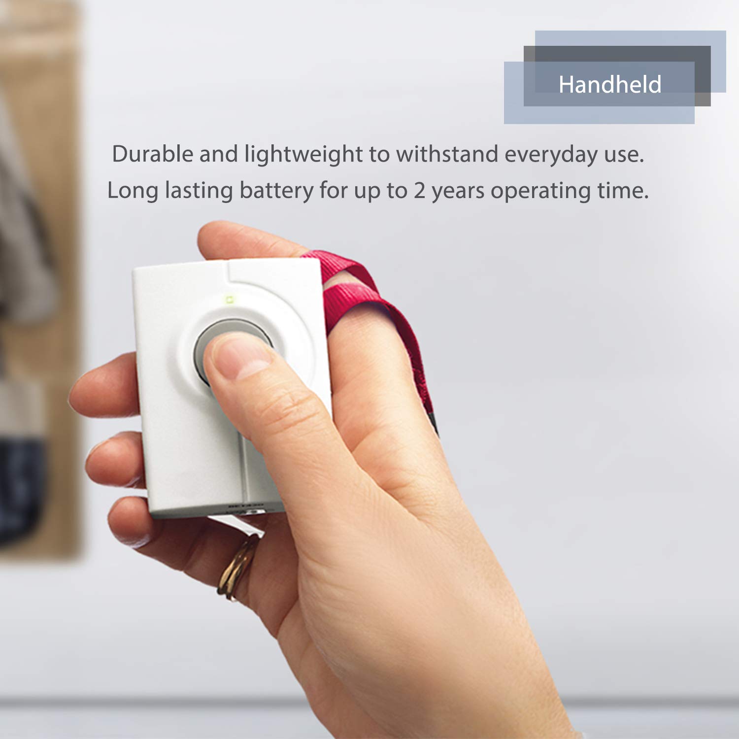 Bellman & Symfon Wireless Alarm for Deaf & Hard of Hearing - Push Button Alert System with Flashing Light & Phone Cable - Smart Home Safety Device for Bedroom, Office & Elderly Care