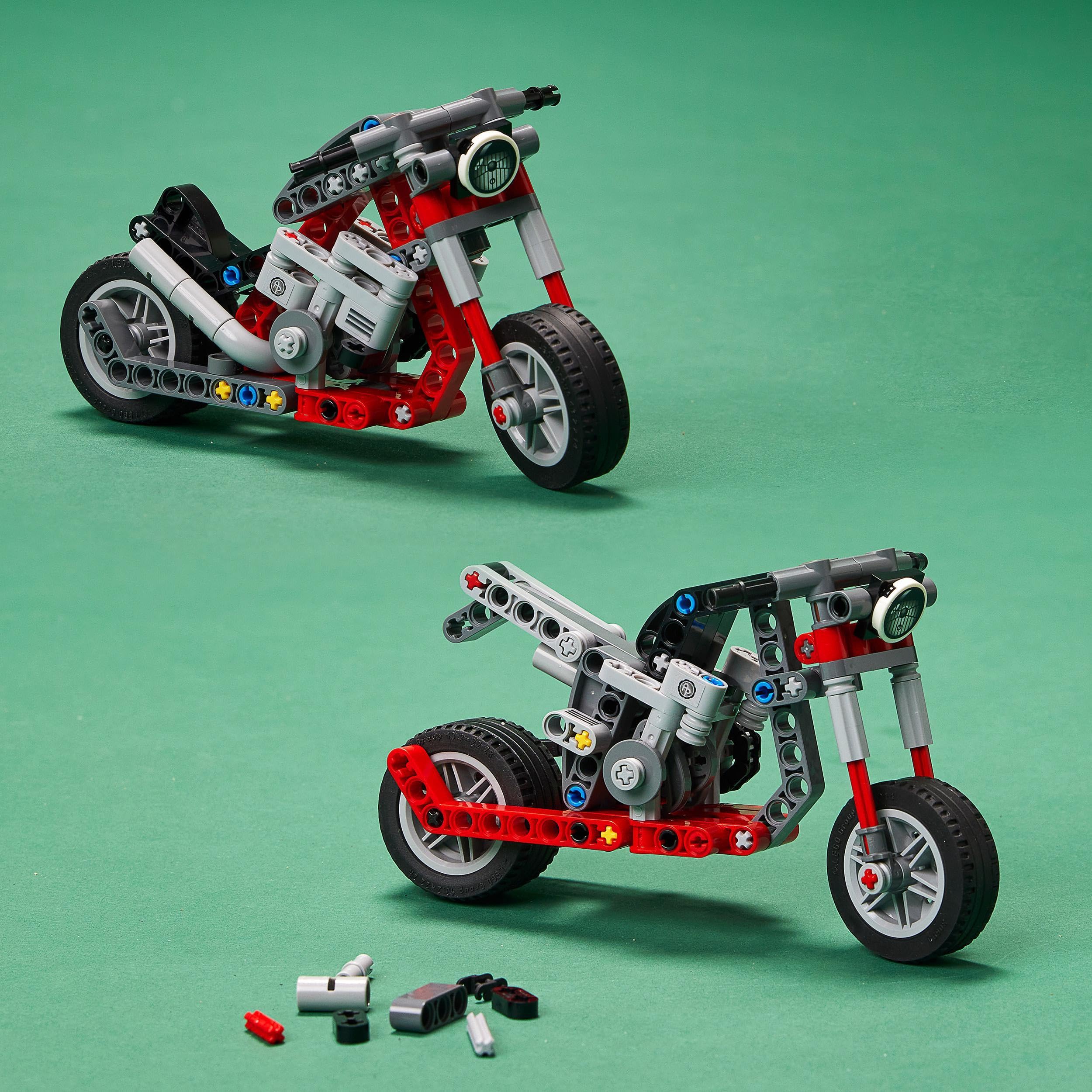 LEGO 42132 Technic Motorcycle 2-in-1 Building Set - Motorcycle or Chopper Model Kit, STEM Toy for Boys & Girls Ages 7+ - Perfect for Creative Play, Birthday Gifts & STEM Learning Activities