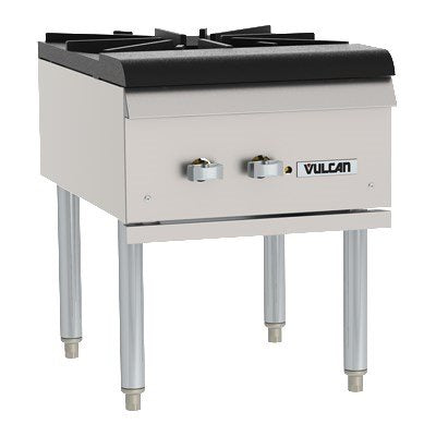 Vulcan 1 Burner Stock Pot Range - 110,000 BTU Natural Gas Commercial Stove for Restaurant & Catering - Perfect for Large Batch Cooking, Soup Making, and Food Service