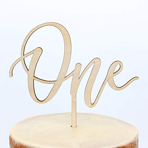 1st Birthday Cake Topper for Smash Cake - Adorable Customizable Cake Decorations for Baby's First Birthday Party, Baby Shower & Photo Shoot
