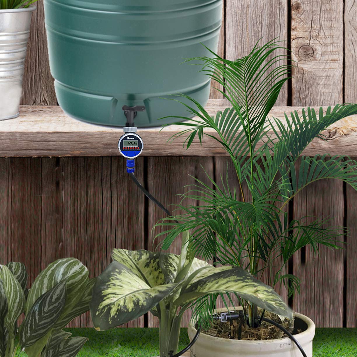 Smart Digital Water Timer for Garden Irrigation - LCD Display, Waterproof, No Water Pressure Required - Perfect for Automatic Lawn & Plant Watering System