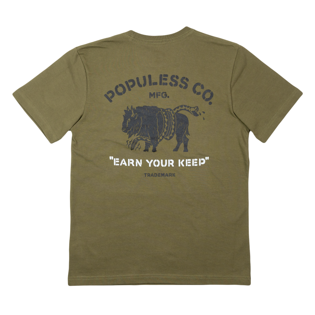 Keep Premium Tee Army Green - High-Quality Cotton T-Shirt for Men & Women | Perfect for Casual Wear, Gym, and Outdoor Activities