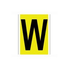 Brady 1570-W 97592 15 Series Indoor/Outdoor Number & Letter Cards - Pack of 25 for Address Signs, Mailboxes & Warehouse Labeling