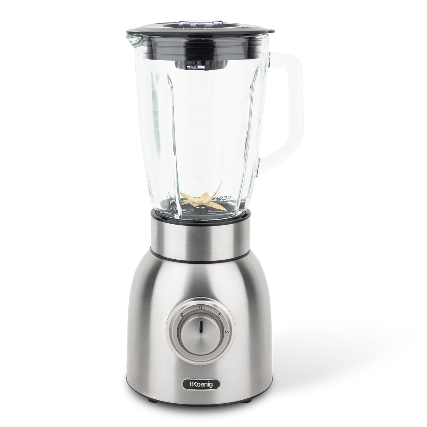 H.Koenig MXK32 Powerful 1000W Glass Blender with Titanium Blade - 2 Speeds & Pulse Function for Smoothies, Milkshakes, Ice Crushing, Soups - Perfect for Kitchen, Restaurant & Healthy Lifestyle