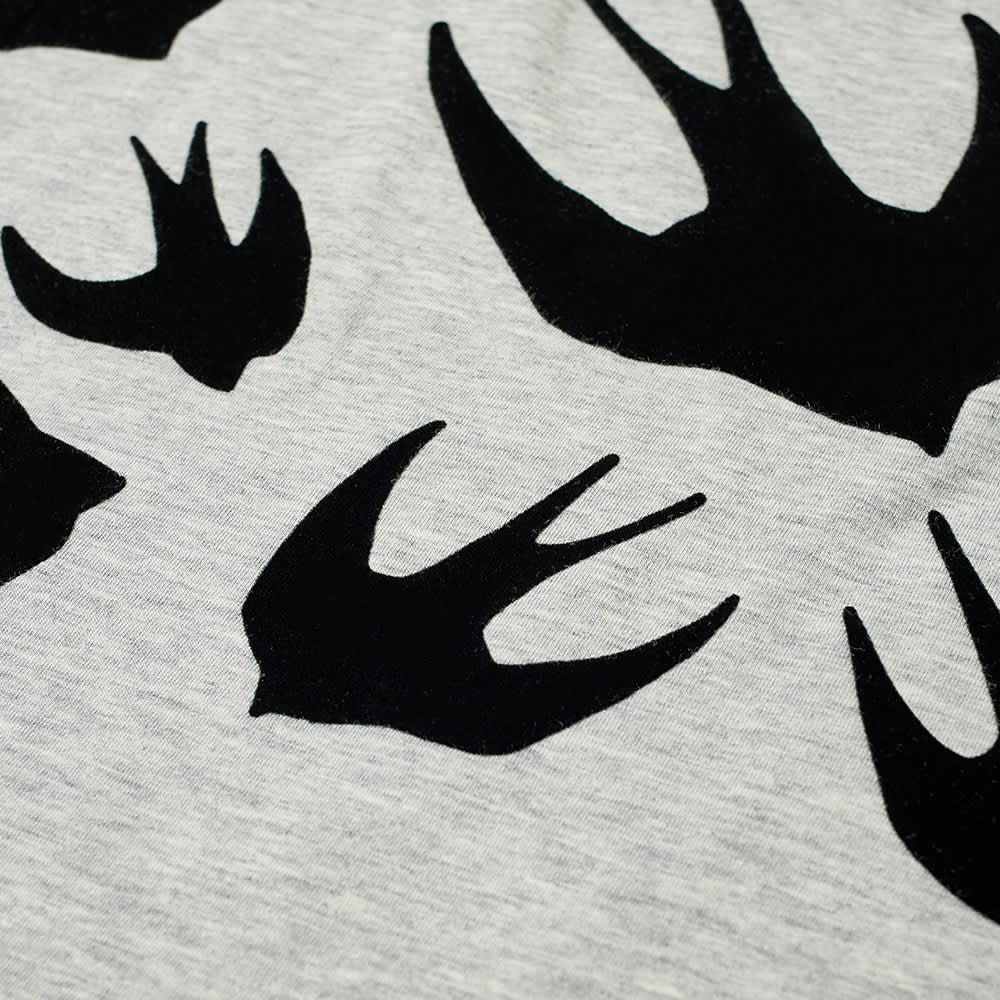 Alexander McQueen Flocked Swallow Graphic T-Shirt - Stylish Casual Tee for Men & Women | Perfect for Streetwear, Parties & Everyday Fashion