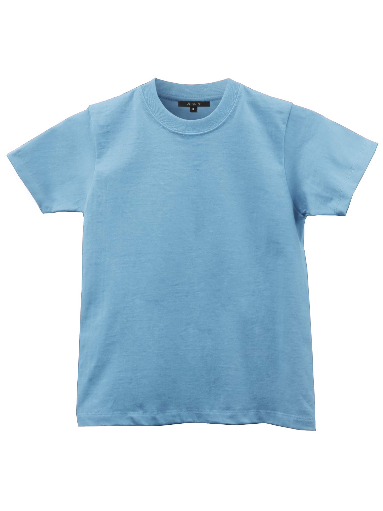 A2Y Kids Heavy Cotton Crew Neck T-Shirts - Soft & Durable Short Sleeve Tees for Boys & Girls - Perfect for School, Play & Everyday Wear