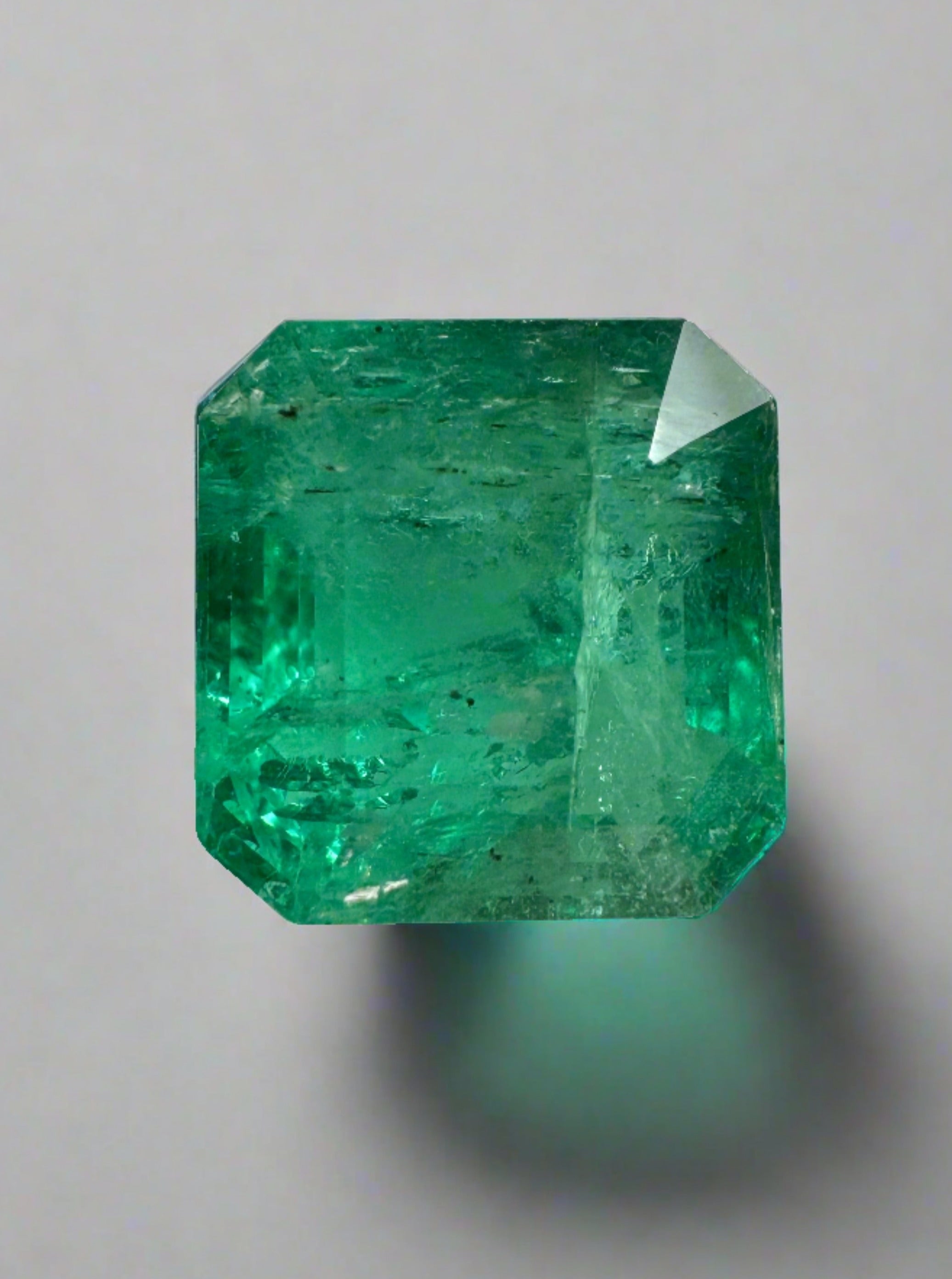 6.68 Carat Vivid Green Natural Zambian Emerald - 10.6x10.3mm Loose Gemstone for Jewelry Making, Engagement Rings & Luxury Gifts