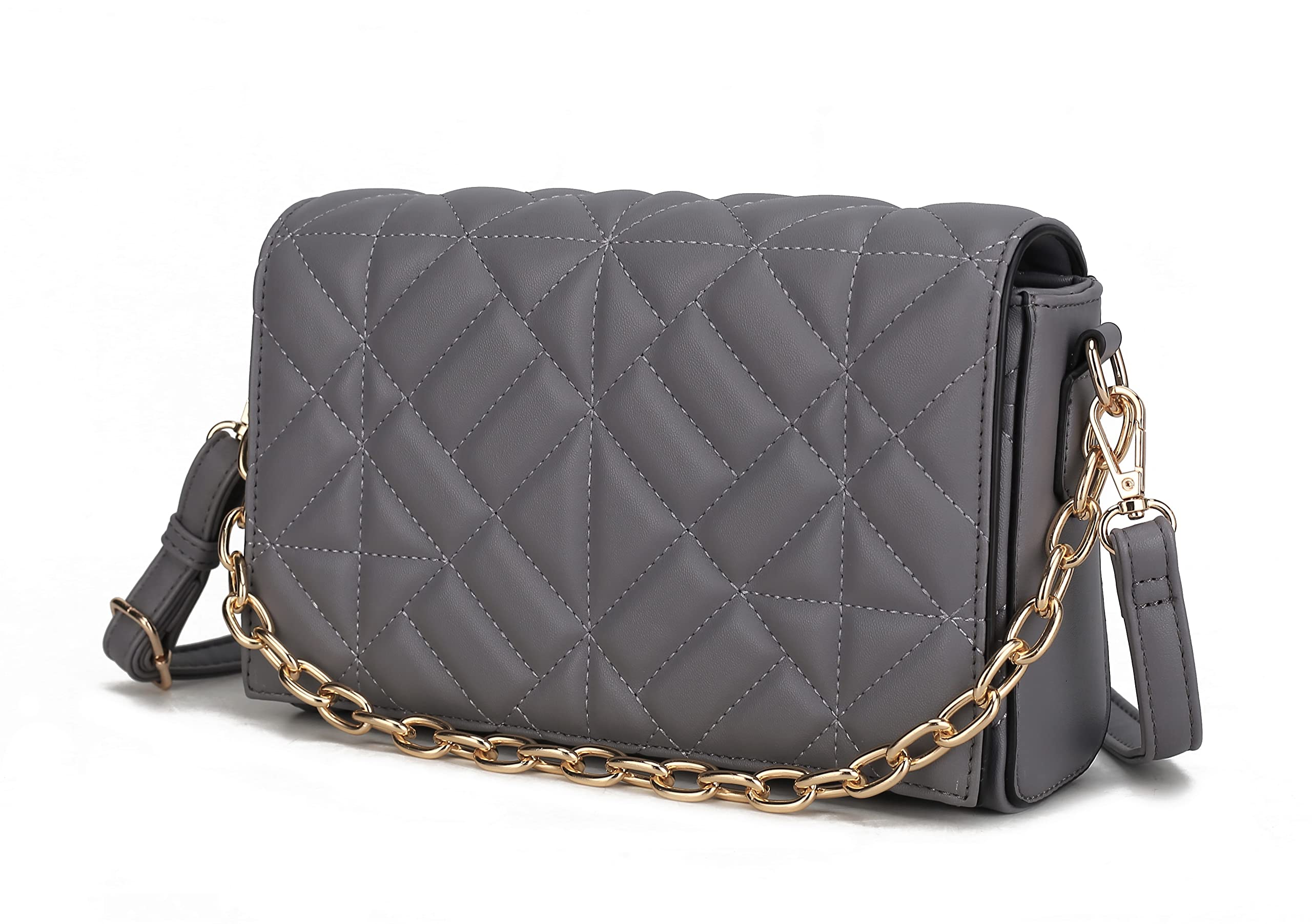 MKF Collection Vegan Leather Crossbody Bag for Women - Stylish Designer Messenger Purse for Everyday Use, Work & Travel