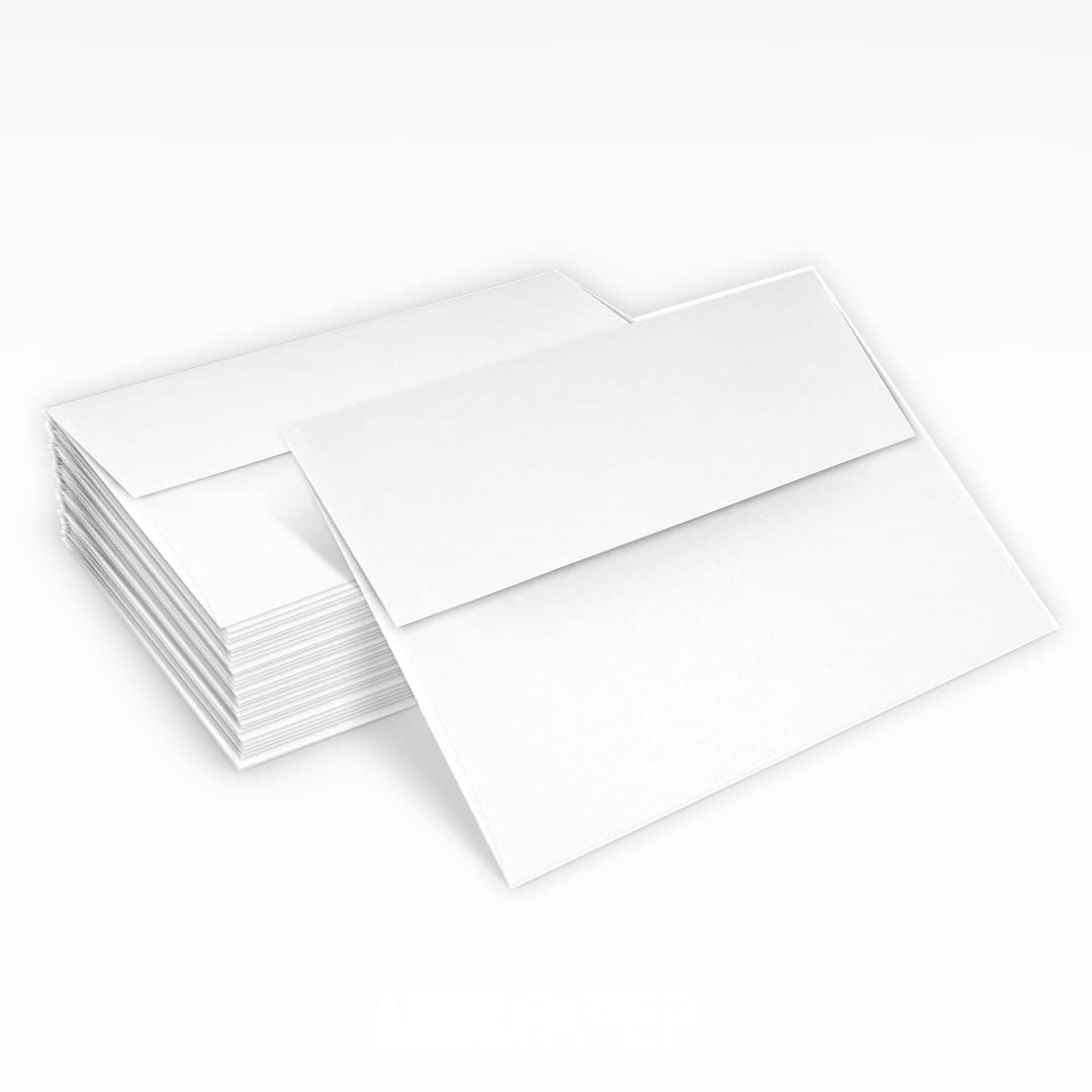 Premium A2 Invitation Envelopes 4 3/8 x 5 3/4 Inches - 100% Cotton Brilliant White Stationery (500 Pack) - Perfect for Wedding Invitations, Greeting Cards & Business Correspondence