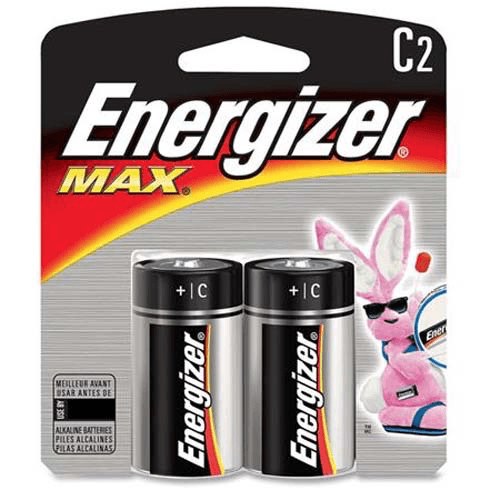 Energizer C MAX Alkaline Batteries 2-Pack - Long-Lasting Power for Flashlights, Toys, and Remote Controls