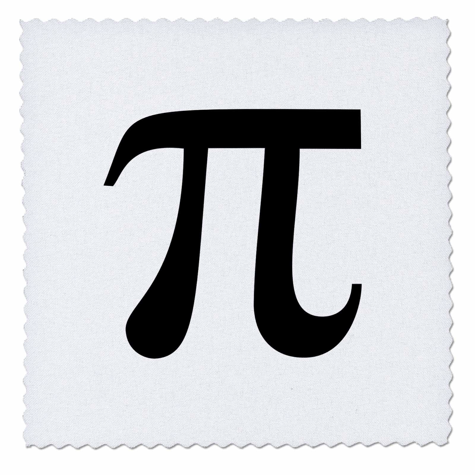 3D Rose Pi Symbol Math Sign Black and White Quilt Square - 6x6 Inch Mathematical Number Design for DIY Projects, Home Decor & Gifts | Perfect for Math Enthusiasts, Teachers & Students