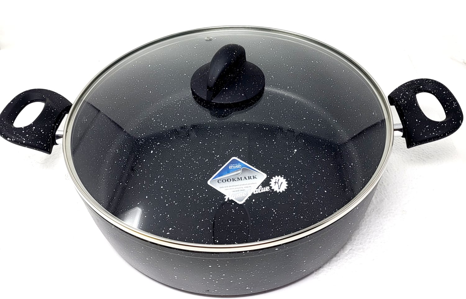Tabakh 12QT Marble Non-Stick Forged Sauce Pot - Durable Cooking Pot for Soups, Stews & Pasta | Perfect for Home Kitchen & Restaurant Use