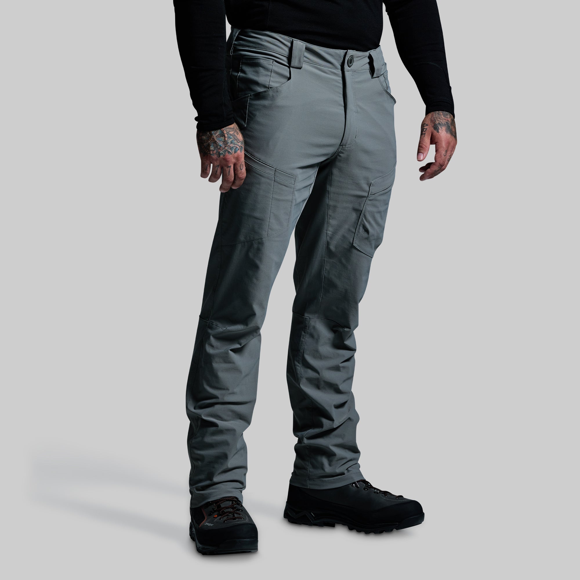 Men's Outdoor Hiking Pants - Lightweight Quick-Dry Water-Resistant Terrain Pant (Wolf Grey) for Camping, Trekking & Adventure Travel