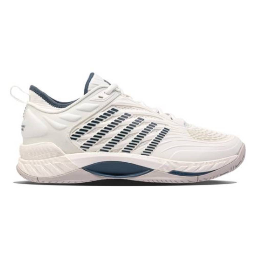 K Swiss Hypercourt Supreme 2 Men's Tennis Shoes - White & Blue Court Sneakers for Men | Lightweight Cushioned Tennis Footwear | Perfect for Hard Court Play & Casual Wear