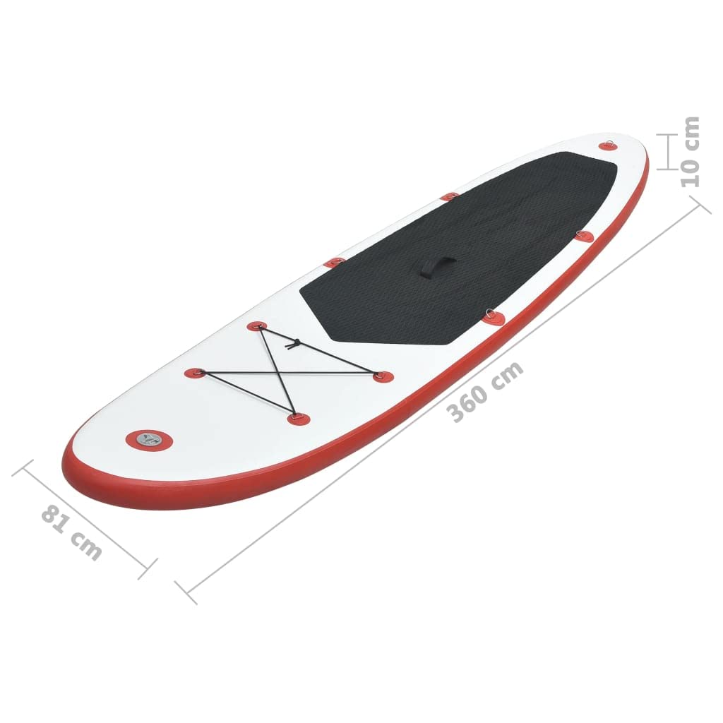 **CHARMMA Inflatable Stand Up Paddle Board Set - 12.8KG Lightweight SUP Surfboard for Adults & Kids - Red & White Design - Perfect for Lakes, Rivers & Ocean Surfing**