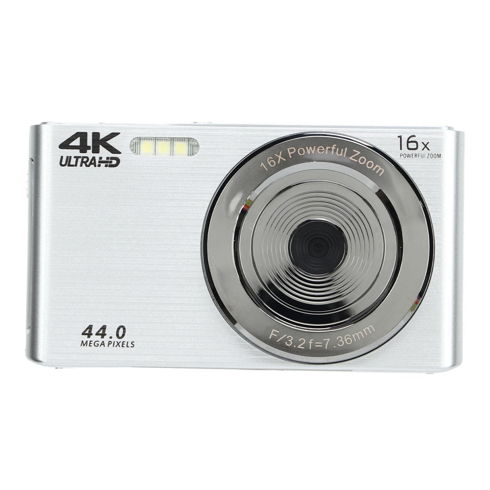 16X Digital Zoom Camera with 4K 44MP Resolution - 2.8in LCD Screen, Shockproof & Shake Proof Design - Perfect for Travel Photography, Outdoor Adventures, Vlogging and Kids Learning Photography