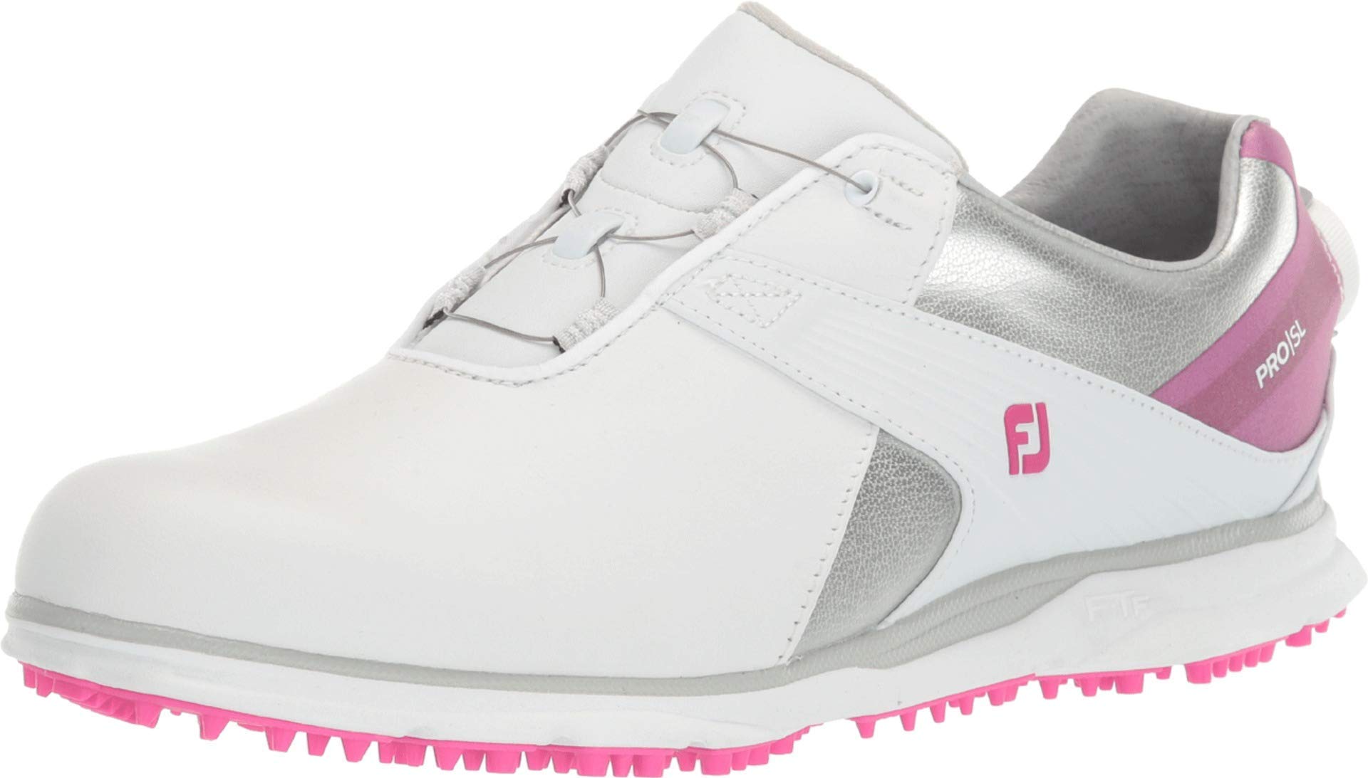 FootJoy Women's Pro/Sl Boa Golf Shoes - Comfortable & Waterproof Spiked Golf Shoes for Women - Perfect for Golf Tournaments & Practice Rounds