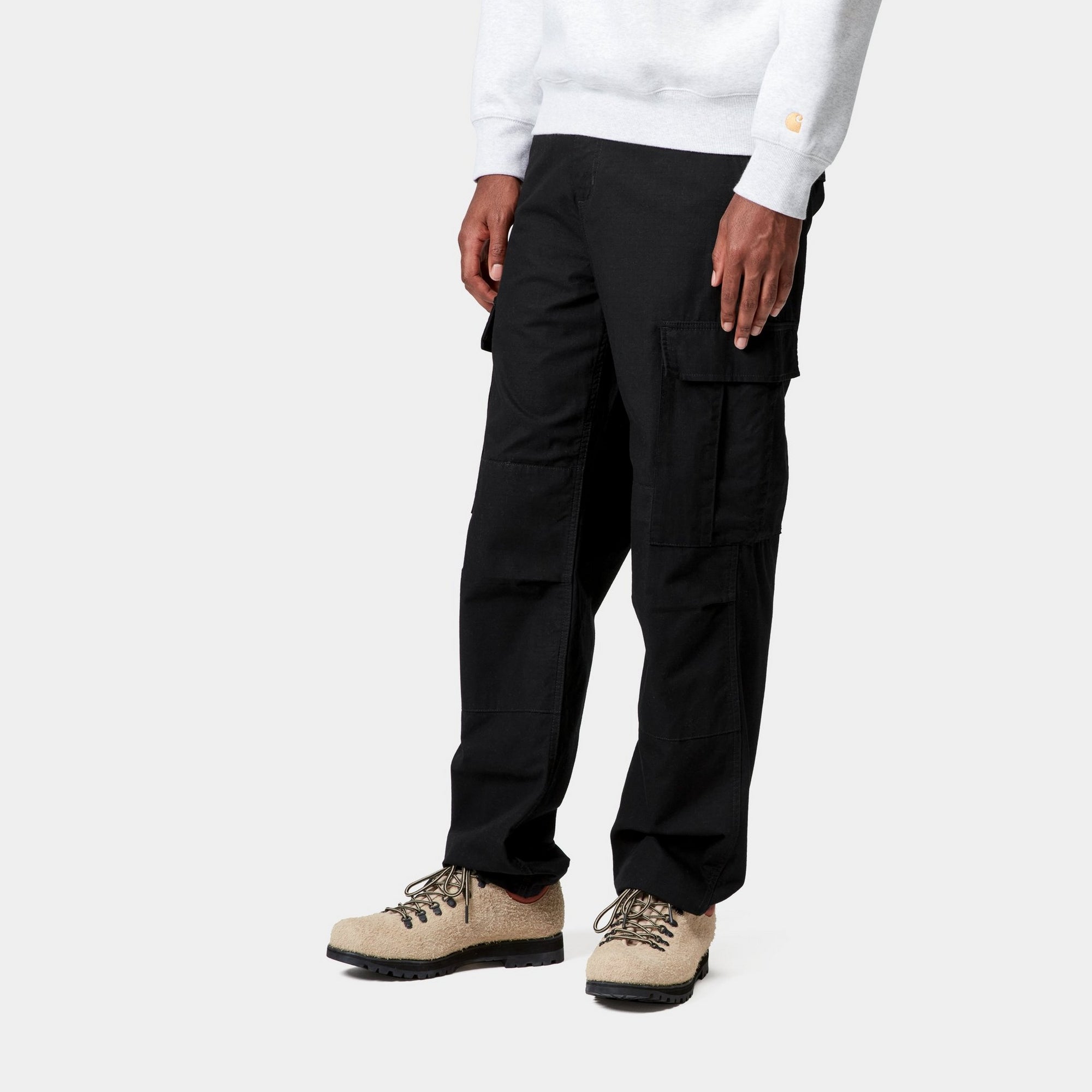 Men's Black Cargo Pants - Durable Work Pants with Multiple Pockets for Outdoor, Hiking & Casual Wear | Comfortable Utility Pants for Work, Travel & Everyday Use
