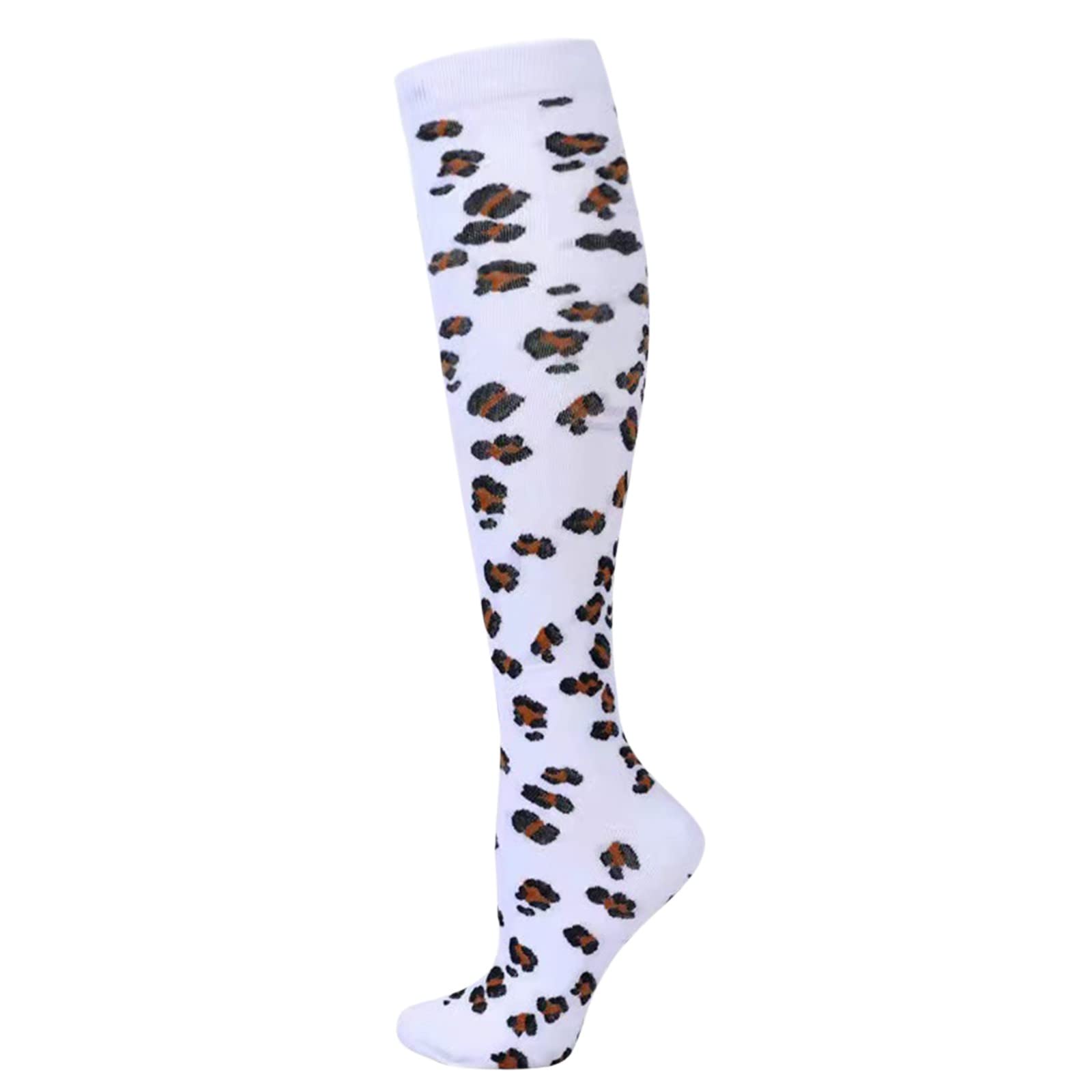 Women's Compression Socks - Printed Casual Athletic Socks for Running, Workout & Travel - Breathable Elastic Support Stockings for Women - Perfect for Sports, Fitness & Long Flights