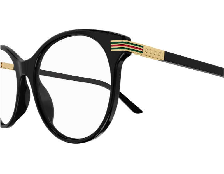 Gucci GG1450O 001 Black Round Women's Eyeglasses - Stylish Designer Glasses for Women, Perfect for Everyday Wear & Fashion Accessories