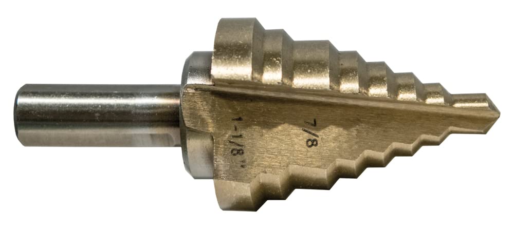 Century Drill & Tool 27205 High-Speed Steel Step Drill Bit Set (9-Piece) - 7/8