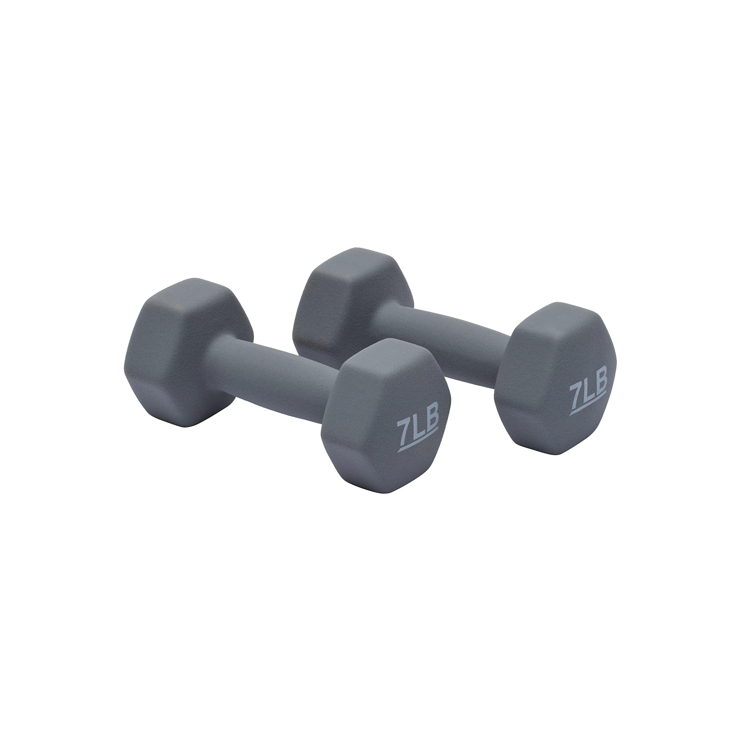 Amazon Basics Neoprene Dumbbell Hand Weights - 1-10 lbs Set for Home Gym, Strength Training & Fitness Workouts - Non-Slip Grip for Yoga, Pilates & Cardio Exercises