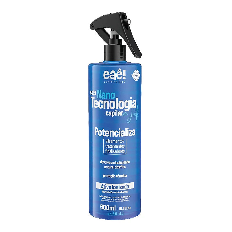 Eaê Cosmetics Nano Hair Keratin Blue Treatment 500ml (16.9 fl oz) - Professional Salon-Grade Hair Repair for Damaged, Bleached & Color-Treated Hair - At-Home Deep Conditioning Treatment