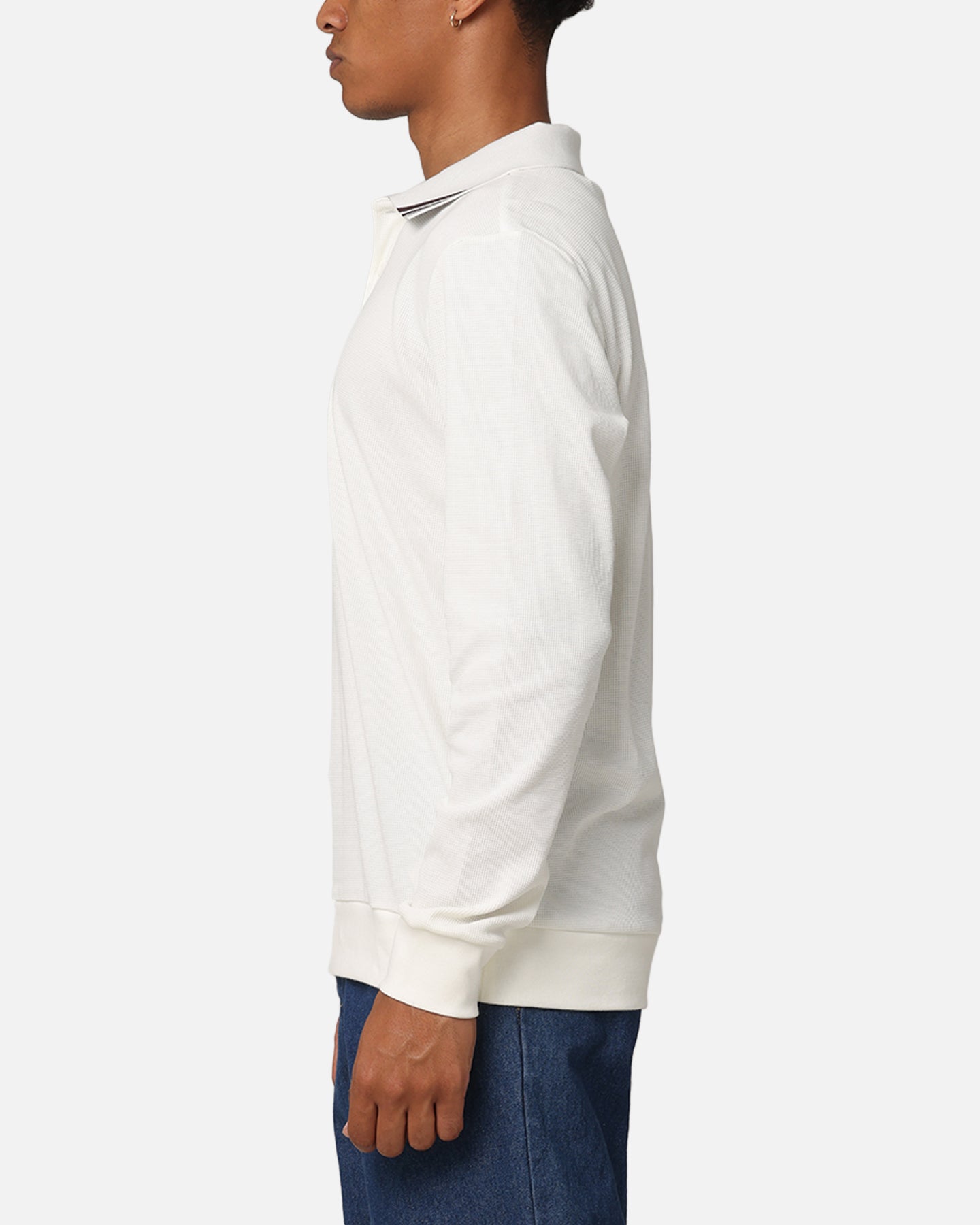 Adidas Men's Long Sleeve Polo Shirt - Classic Fit, Moisture-Wicking, Off White - Perfect for Golf, Business Casual & Everyday Wear