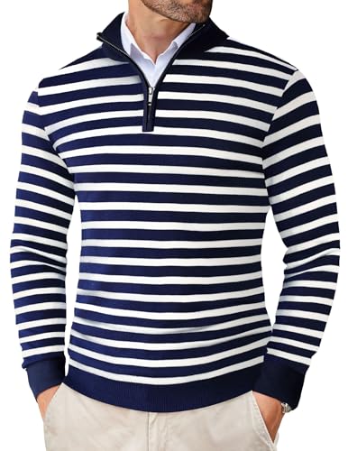 Stripe-navy Blue White