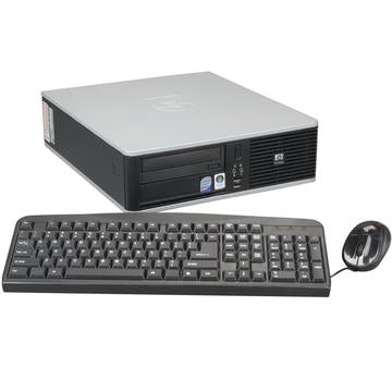 Refurbished HP DC6000 Pro SFF Desktop PC - Intel Core 2 Duo E7500 2.93GHz, 160GB HDD, 4GB DDR3 RAM, DVD-ROM, Windows 7 Pro (32/64-bit) - Ideal for Home Office, Small Business & Light Computing Tasks